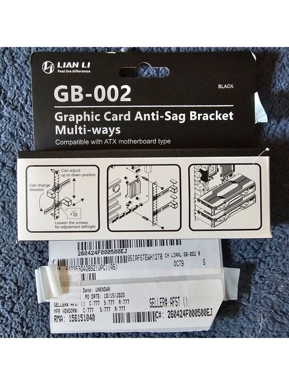 Lian Li GB-002 Graphic Card Anti-Sag Bracket Multi-ways Black